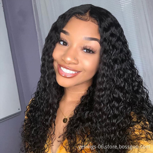 Wholesale Brazilian Virgin Hair Lace Front Wig Deep, Unprocessed Remy Hair 13*4 Lace Front Wigs For Black Women